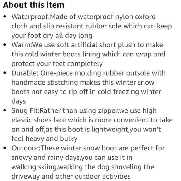 Jousen Milan black waterproof lightweight snow boots main image 4